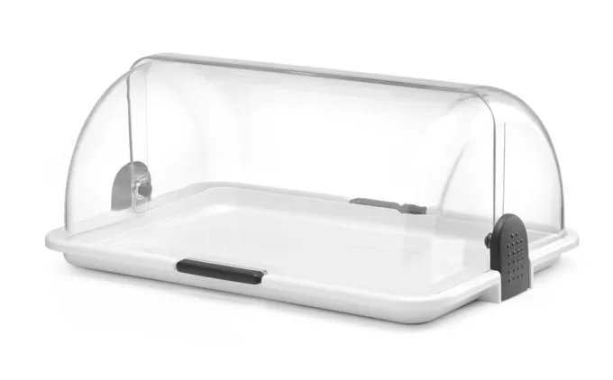 Vitrine à couvercle coulissant Roll top 465x310x(H)190 mm - Hendi
