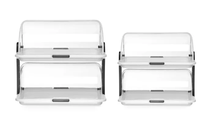 Vitrine à couvercle coulissant Roll top - double 465x310x(H)410 mm - Hendi