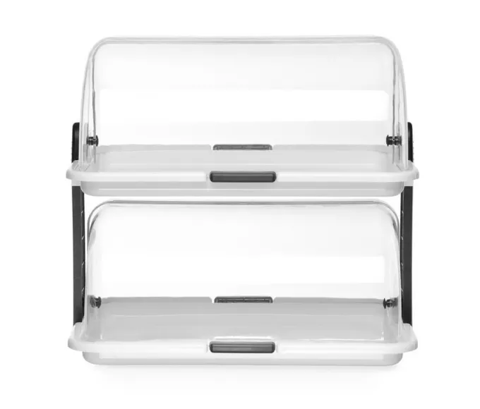 Vitrine à couvercle coulissant Roll top - double 465x310x(H)410 mm - Hendi