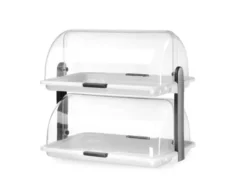 Vitrine à couvercle coulissant Roll top - double 465x310x(H)410 mm - Hendi