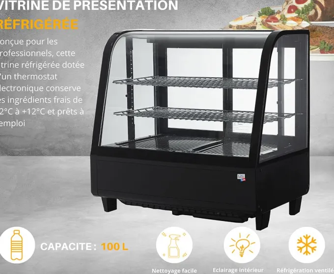 Vitrine de Présentation Réfrigérée 120 Litres - L2G