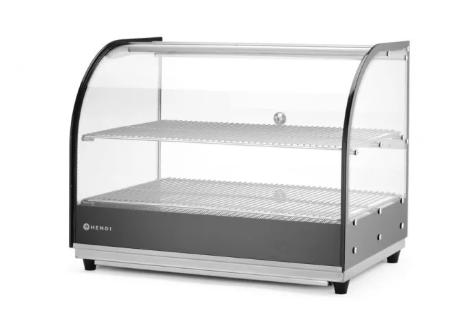 Vitrine de table chauffante deux niveaux 230V/400W 554x376x(H)432 mm - Hendi