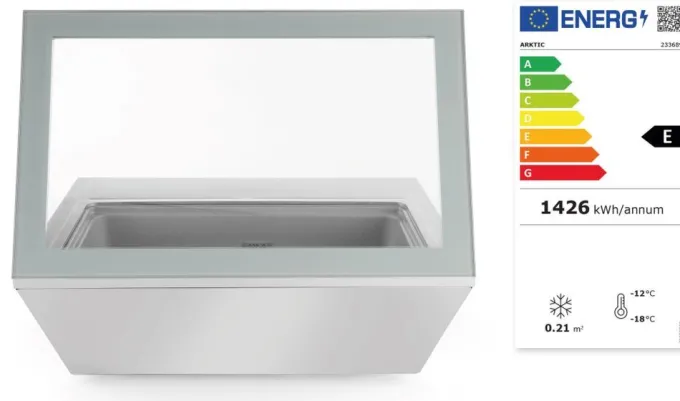 Vitrine de table réfrigérée négatif 77L Arktic 230V/220W - Hendi