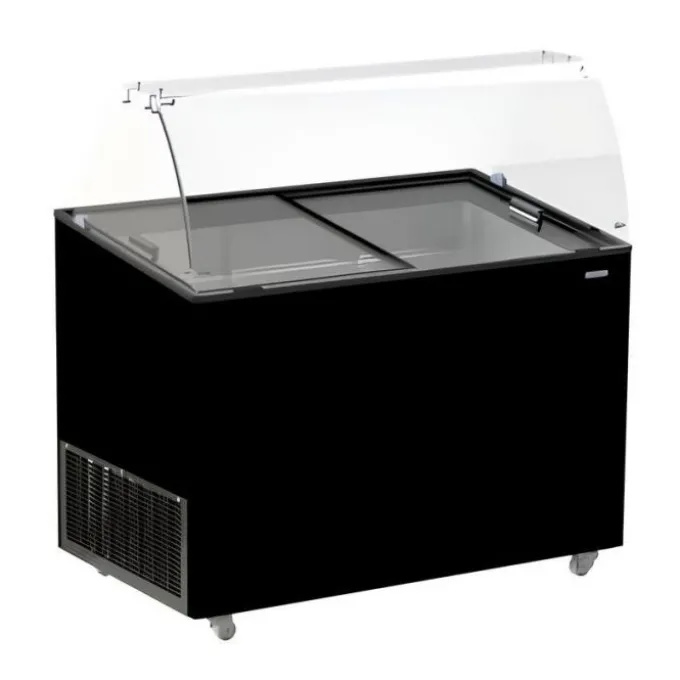 Vitrine à Glace Professionnelle Java 8 x 5 L Noire - Combisteel