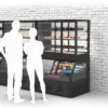 Vitrine Murale Chaude Série Integra Combi - Module Supérieur Version Neutre et Module Inférieur en en Version Chaud - 2 Etagères - Sayl