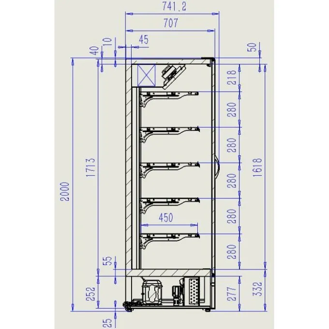 Vitrine Murale Marco 2.5 - Combisteel