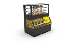 Vitrine Murale Série Integra Combi - Module Supérieur Version Neutre et Module Inférieur en Version Neutre - Sayl