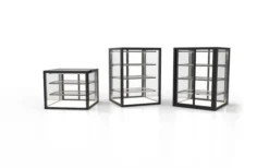 Vitrine Neutre avec Base 60 Integra Série Neutral - 3 Etagères - Accès Arrière - Sayl