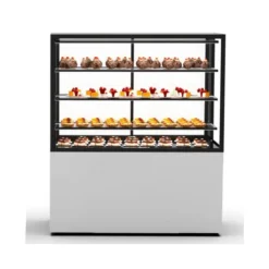 Vitrine Neutre avec Base 100 - 1000 x 600 x 1400 mm et Sans Accès Frontal - 3 étagères Réglables - Sayl