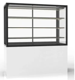Vitrine Neutre avec Base 120 - 1200 x 600 x 1400 mm et Sans Accès Frontal - 3 étagères Réglables - Sayl