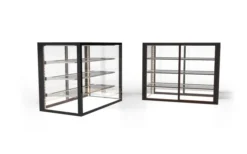 Vitrine Neutre Large Série Integra 3 Niveaux - 1000x820 mm - SAYL