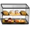 Vitrine Neutre Rectangulaire 2 Etagères en Verre Tremp sans LED - SAYL