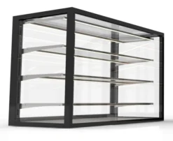 Vitrine Neutre Série Integra Compacte Neutral Base 120 - Accès Arrière - 3 Etagères - Sayl