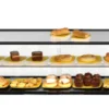 Vitrine Professionnelle Neutre 2 Etagères sans LED - 1200x390x375 mm - SAYL