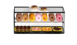 Vitrine Professionnelle Neutre 2 Etagères sans LED - 920x375 mm - SAYL