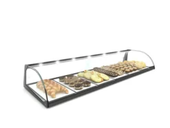 Vitrine Professionnelle Neutre 1 Etagère sans Eclairage - 1190x170 mm - SAYL