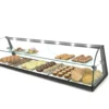 Vitrine Professionnelle Neutre 2 Etagères sans Eclairage - 1190x170 mm - SAYL