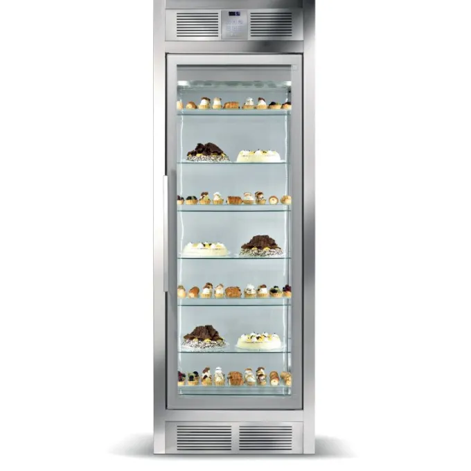 VITRINE PÂTISSERIE - POSITIVE VENTILÉE - 1 PORTE - 7 ÉTAGÈRES VERRE - 558 L - ISOTECH