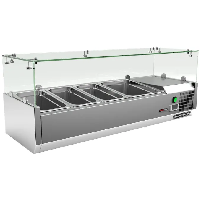 Vitrine refrigerée de comptoir 1x GN 1/2 + 3x GN 1/3 MCH 3120 - Redfox