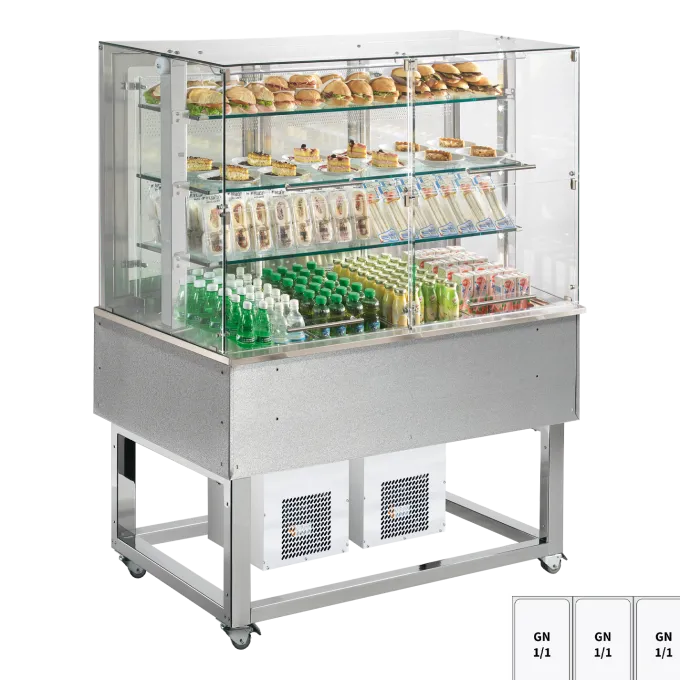 Vitrine refrigerée GN 3-1/1 ouverture vers le haut - ES PLATINUM+ 3 DF - Redfox