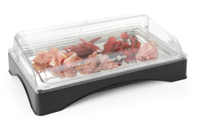 Vitrine réfrigérante avec couvercle GN 1/1 set 555x357x(H)175 mm - Hendi