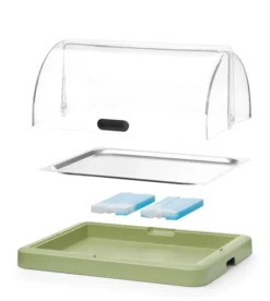 Vitrine Réfrigérante Buffet Couvercle Coulissant Roll-Top Duo UNIQ Noire - Hendi