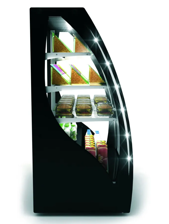 Vitrine Réfrigérée Courbée Série PAK Accès Porte Arrière - 1015x1240 mm - SAYL