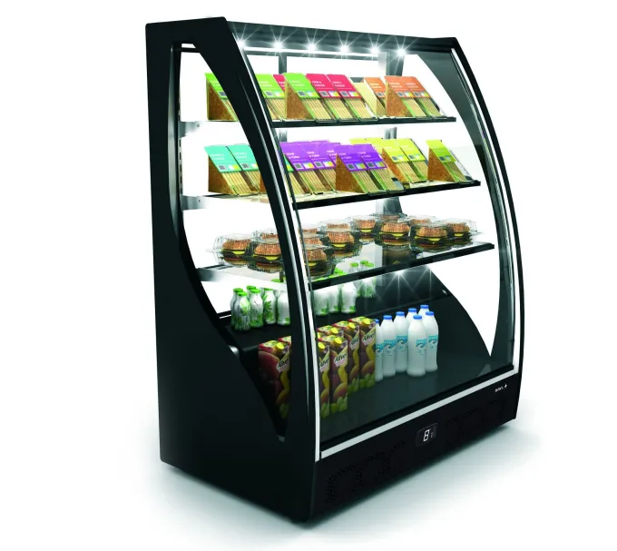 Vitrine Réfrigérée Courbée Série PAK Accès Porte Avant - 1015x1240 mm - SAYL