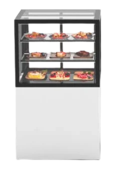 Vitrine Réfrigérée à 4 Faces avec Base 60 Serie Integra - 600 x 600 x 1100 mm et Sans Accès Frontal - Sayl