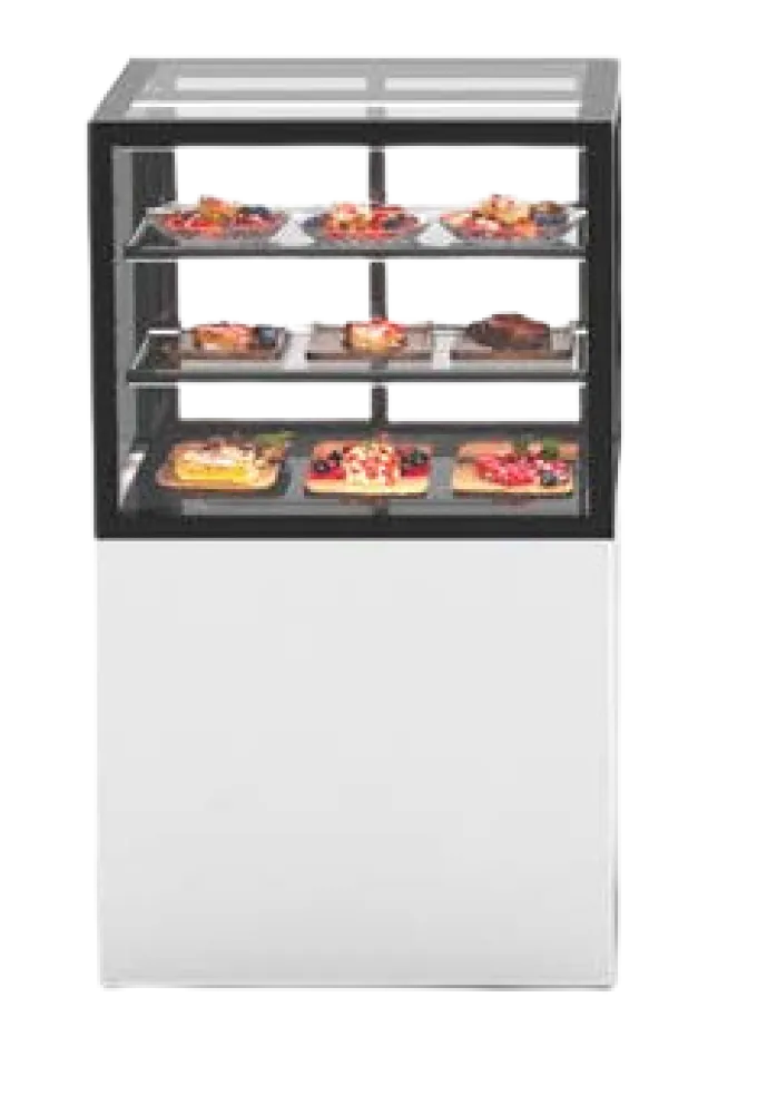 Vitrine Réfrigérée à 4 Faces avec Base 60 Serie Integra - 600 x 600 x 1100 mm et Sans Accès Frontal - Sayl