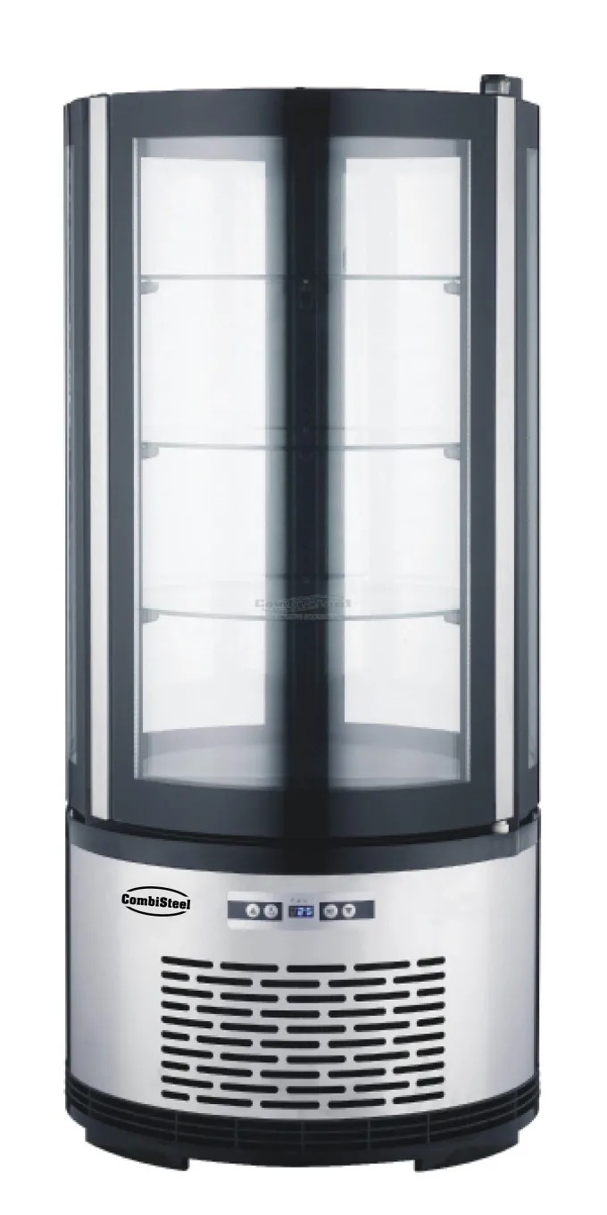 Vitrine Réfrigérée 4 Faces Vitrées 100 L - Professionnelle - Combisteel