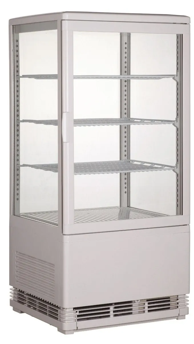 Vitrine Réfrigérée 4 Faces Vitrées Blanche - 68 L - Combisteel