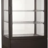 Vitrine Réfrigérée 4 Faces Vitrées Noire - 78 L - Combisteel
