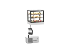 Vitrine Réfrigérée à 4 Faces - 600 x 600 x 650 mm et Sans Accès Frontal - 2 Etagères Réglables - Sayl