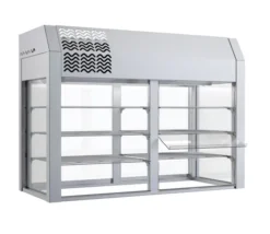 Vitrine réfrigérée 3 niveaux avec Cuve Froide Statique et Portes Battantes - Distform