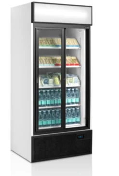 Vitrine réfrigérée 2 portes avec caisson - TEFCOLD