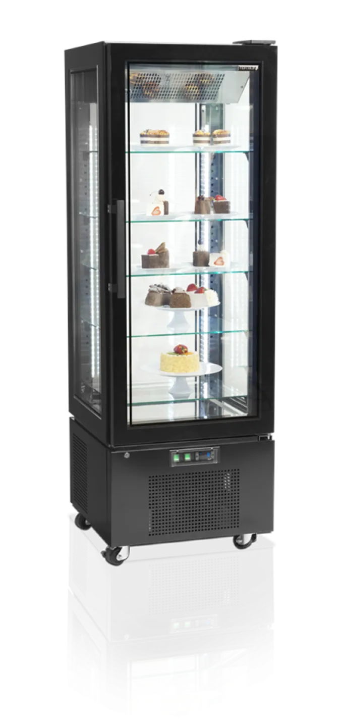 Vitrine Réfrigérée Porte Vitrée UPD400-C - Couleur Noire - Tefcold