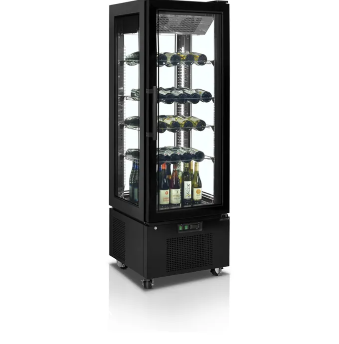 Vitrine Réfrigérée Porte Vitrée UPD400-C - Couleur Noire - Tefcold