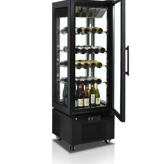 Vitrine Réfrigérée Porte Vitrée UPD400-C - Couleur Noire - Tefcold