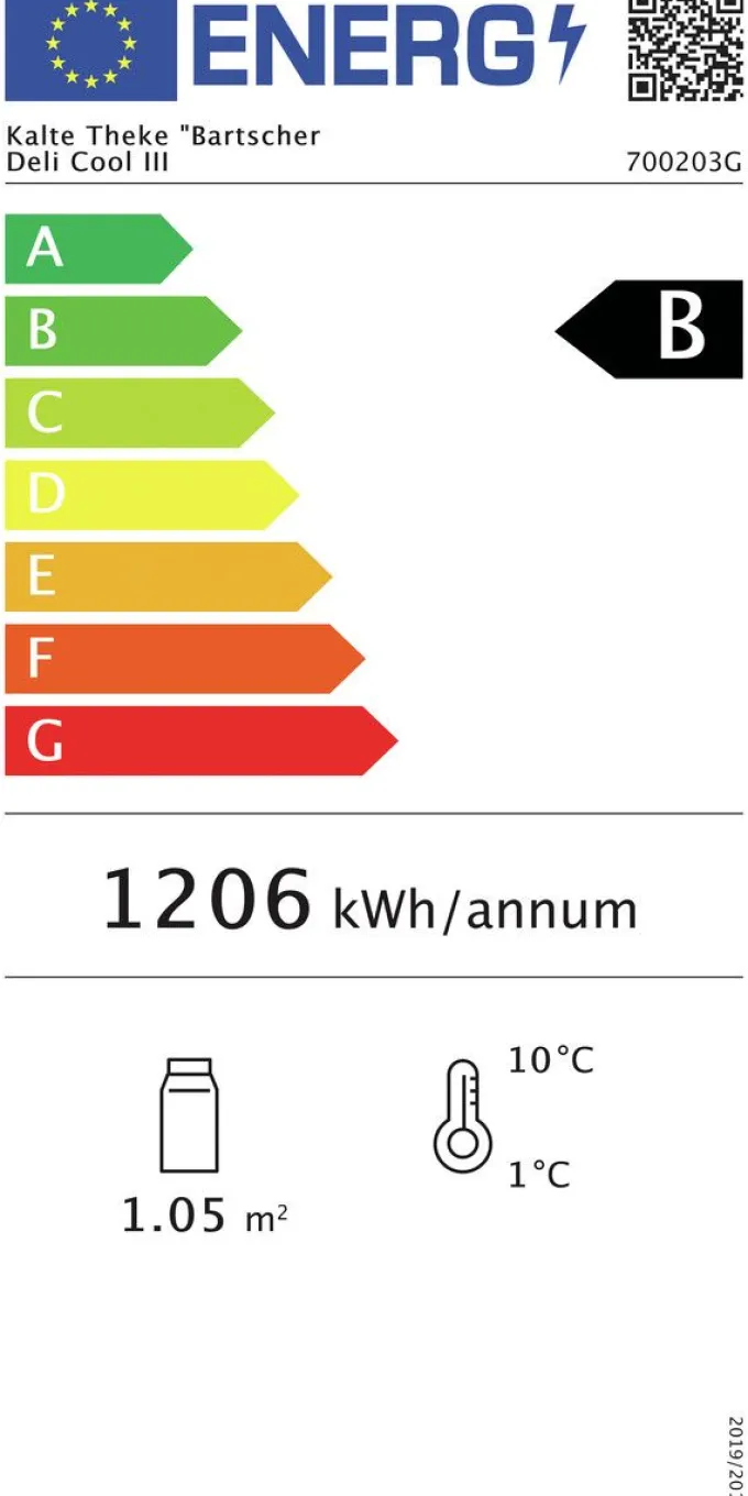 Vitrine Réfrigérée à Poser Éclairage LED - 160 litres - Bartscher