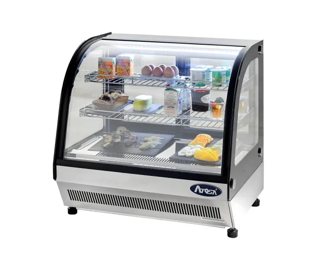 Vitrine Réfrigérée à Poser - Vitre Bombée - 110 Litres - Atosa