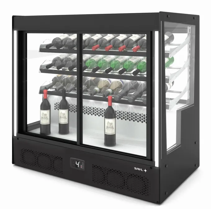 Vitrine Réfrigérée pour Vin Série COMPAK Accès Porte Avant/Arrière - 1015x950 mm - SAYL