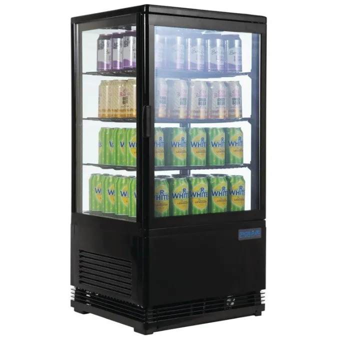 Vitrine Réfrigérée Professionnelle Série C 68 Litres Noire - Polar