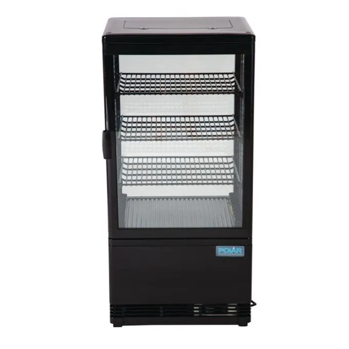 Vitrine Réfrigérée Professionnelle Série C 68 Litres Noire - Polar