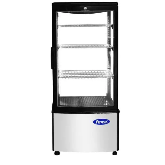 Vitrine Réfrigérée Professionnelle de Présentation 4 Faces Vitrées 88 Litres - ATOSA