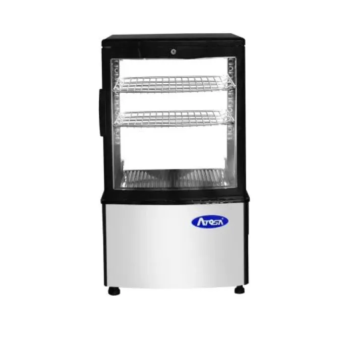 Vitrine Réfrigérée Professionnelle de Présentation 4 Faces Vitrées 88 Litres - ATOSA