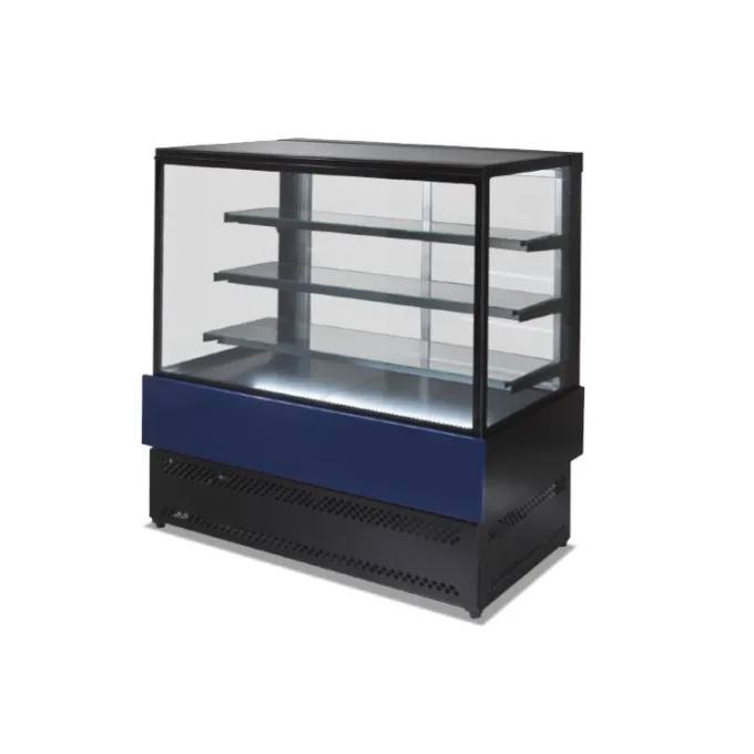 VITRINE RÉFRIGÉRÉE SÉRIE LUXE - VITRAGE DROIT - POSITIVE +2° / +4°C - LARG. 2446 MM - Isotech