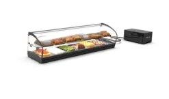 Vitrine Réfrigérée Tapas Bacs GN 1/3 Série shark 2P avec Groupe à Distance sans Bacs - L 1190 / 1540 mm - Sayl