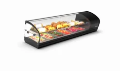 Vitrine Réfrigérée Tapas Bacs GN 1/3 Série shark 2P avec Groupe à Distance sans Bacs - L 1190 / 1540 mm - Sayl