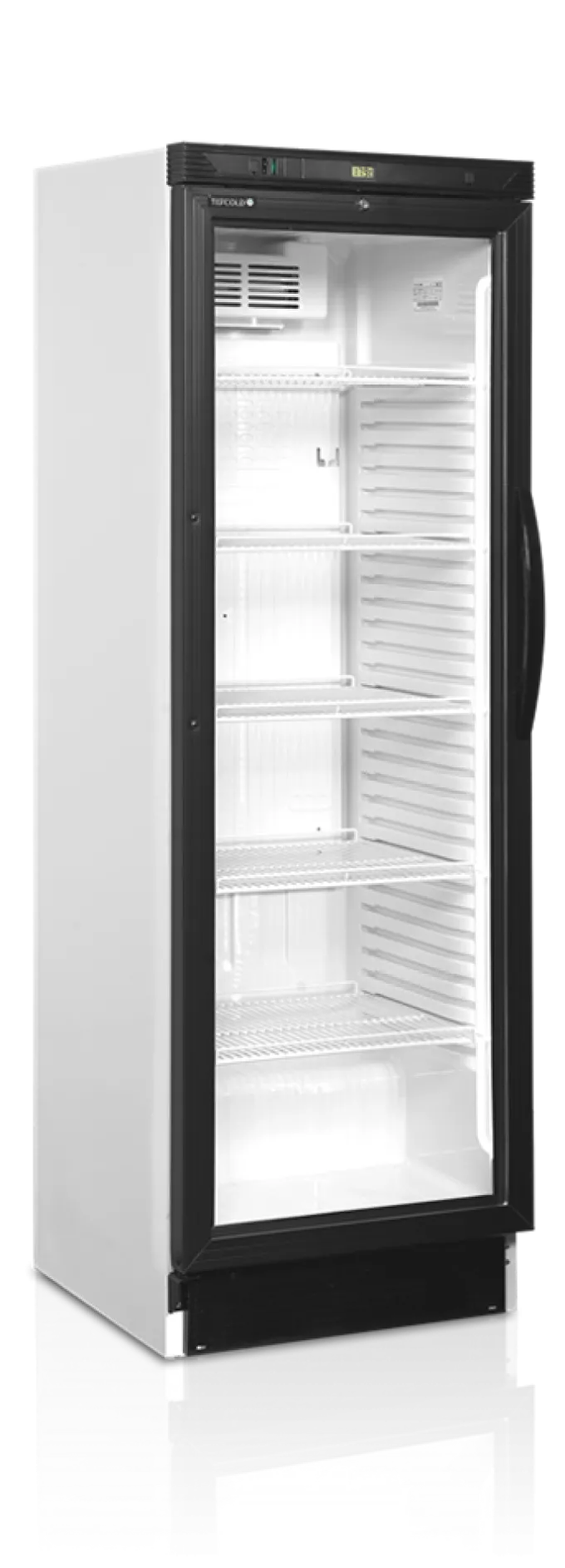 Vitrine Réfrigérée Vitrée Réversible CEV425CP 2 DEL L/H - Couleur Noire - TEFCOLD